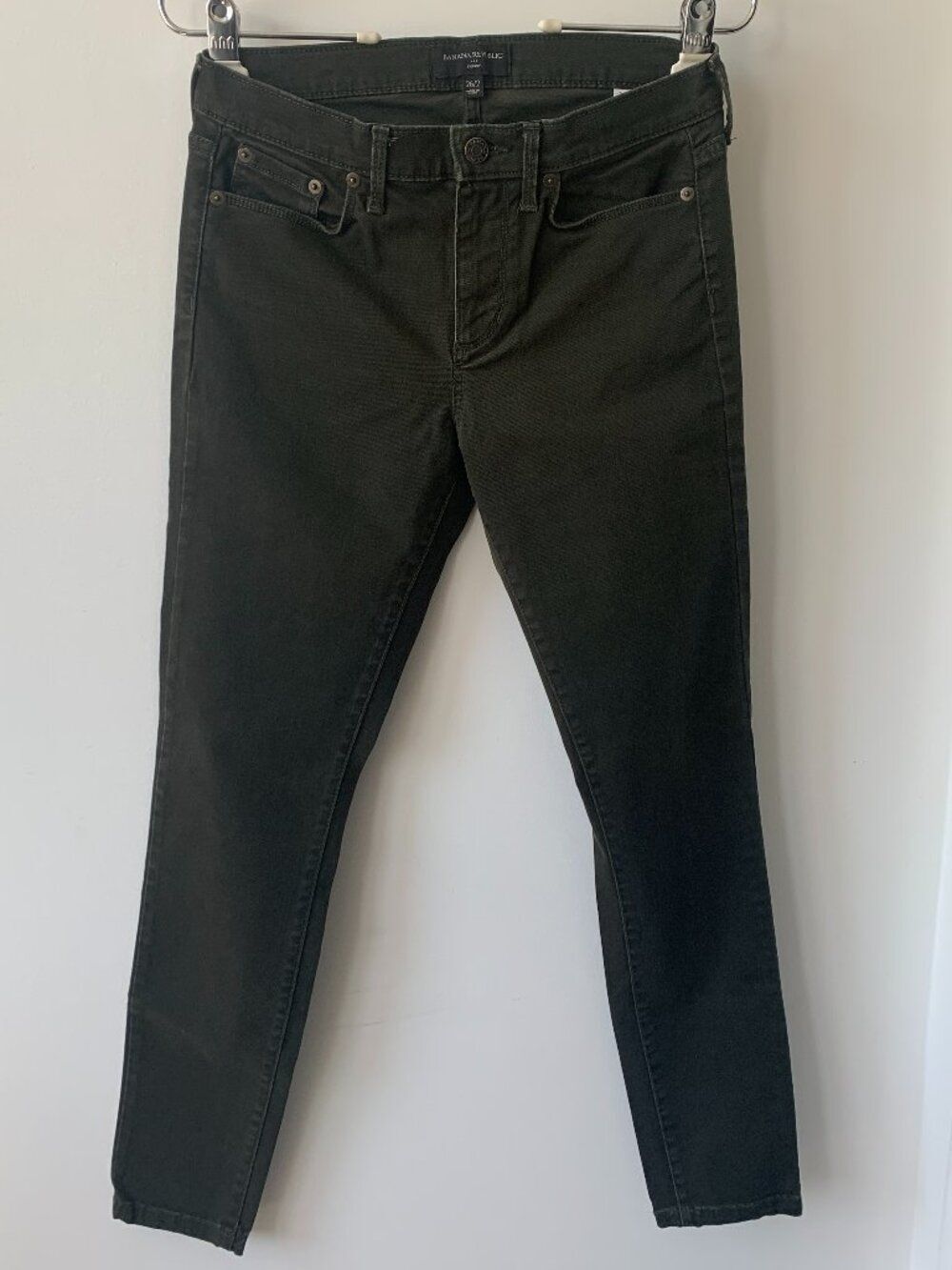 Banana Republic Dark Green Skinny Jeans 26